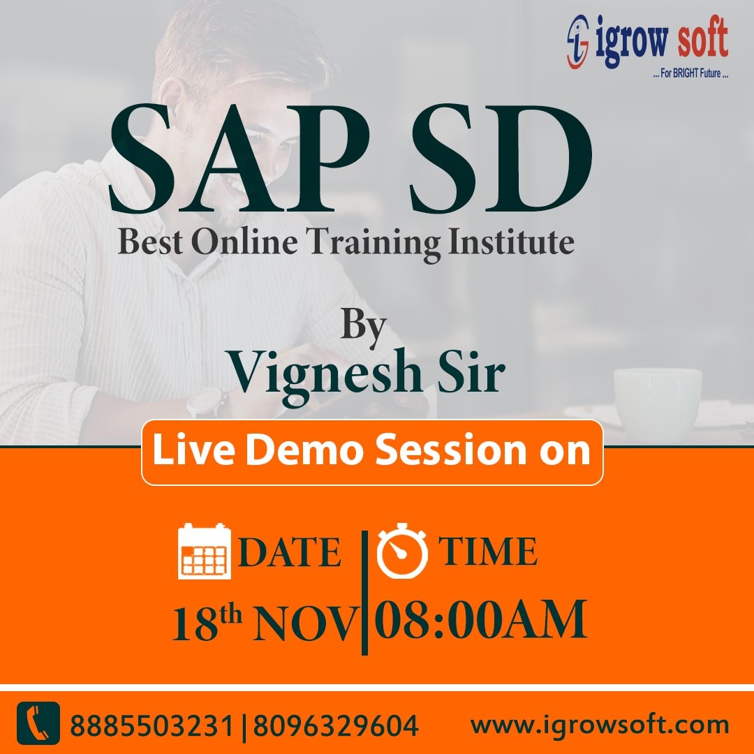 igrowsoftindia's tweet image. SAP SD Online Training By Vignesh Sir from Igrowsoft in Hyderabad
Visit:igrowsoft.com/sap-sd-trainin…
Call Us:+918885503231|8096329604
Email: igrowsoft.yours@gmail.com

#sapsdtraininginhyderabad #sapsd
#sapsdtrainingistituteinhyderabad
#sapsdtraining #sapsdcoursetraining