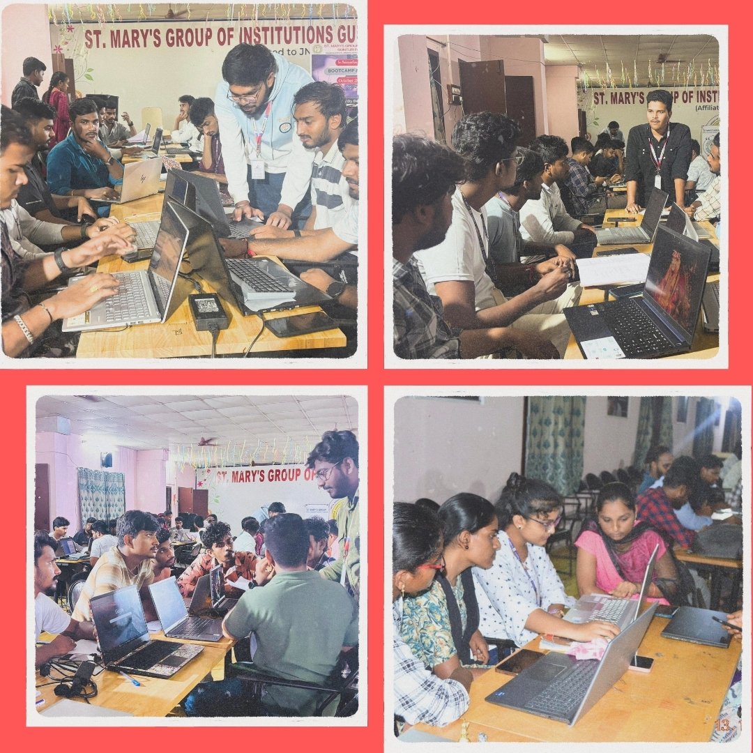 Datavalley_ai's tweet image. 🎉 We successfully completed the Bootcamp &amp;amp; Hackathon on Advanced Python at St. Mary&apos;s Group of Institutions Guntur for Women! 

🚀 Congratulations to the winners and participants for showcasing incredible talent and creativity. 

#Datavalley #AdvancedPython #Hackathon