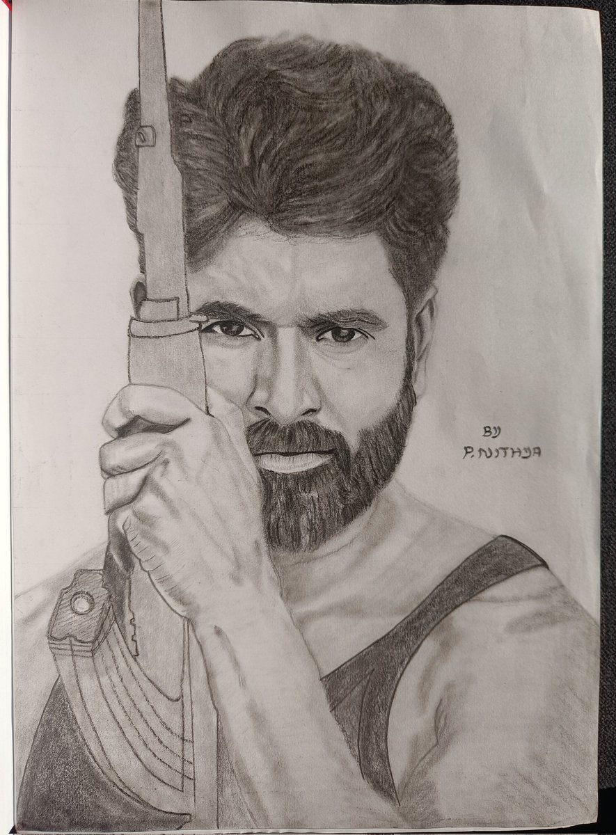 Absolutely loved #Amaranmovie Inspired by <a href="/Siva_Kartikeyan/">Sivakarthikeyan</a>'s performance, I'm working on a detailed, realistic pencil art of him. 🎨 ✏️ 
Here's my work👇
youtu.be/GESvf8E1zis?si…