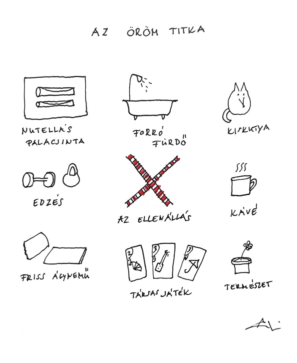 filmklub's tweet image. Zomborácz Virág rajza a 2020. októberi Recorderben.