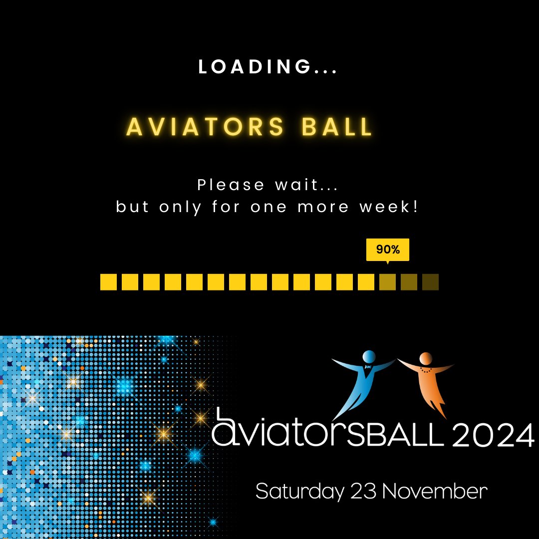 Aerobility's tweet photo. There's just one week to go until our annual fundraising event - the Aviators Ball - and we're so excited!
We've bought our tickets, chosen our outfits and had a sneaky peak at all the amazing Silent Auction prizes (so many to chose from!)
#AviatorsBall #Fundraising #BlackTie https://t.co/uXaxCdbScx