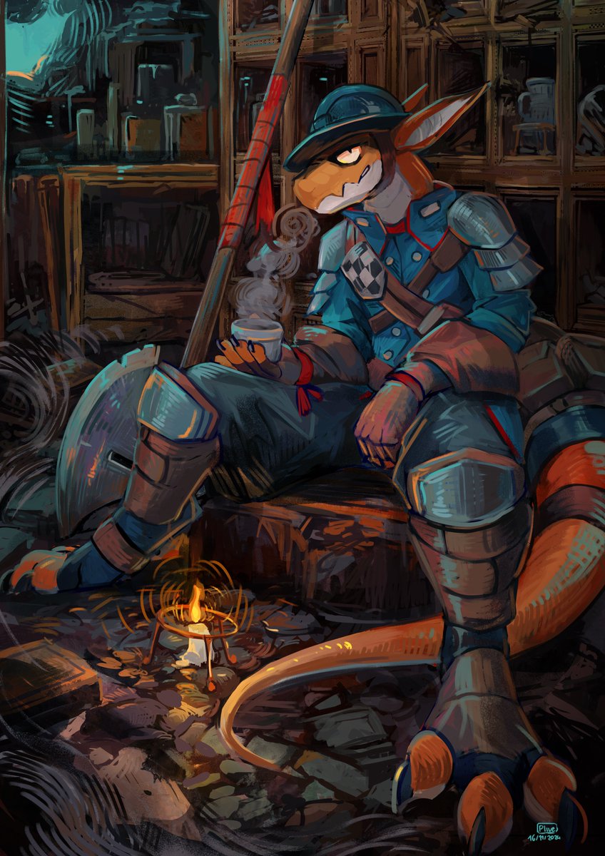 little man with big axe on break