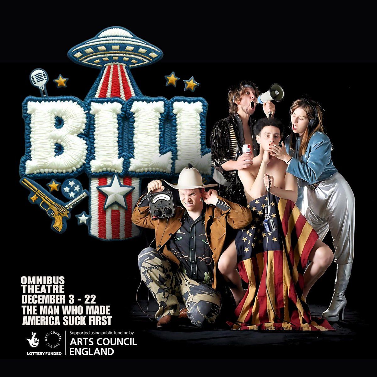 Musical Theatre Review (@musicaltheatrer) on Twitter photo #Bill, a musical following the outrageous life of Milton William Cooper, the original far-right conspiracy theorist who shaped American politics, will run at the <a href="/OmnibusTheatre/">Omnibus Theatre</a> 3-22 Dec. The show is created & written collaboratively by <a href="/RedFoxTheatre/">Red Fox Theatre</a> & dir by Megan Jenkins. #Bill, a musical following the outrageous life of Milton William Cooper, the original far-right conspiracy theorist who shaped American politics, will run at the <a href="/OmnibusTheatre/">Omnibus Theatre</a> 3-22 Dec. The show is created & written collaboratively by <a href="/RedFoxTheatre/">Red Fox Theatre</a> & dir by Megan Jenkins.