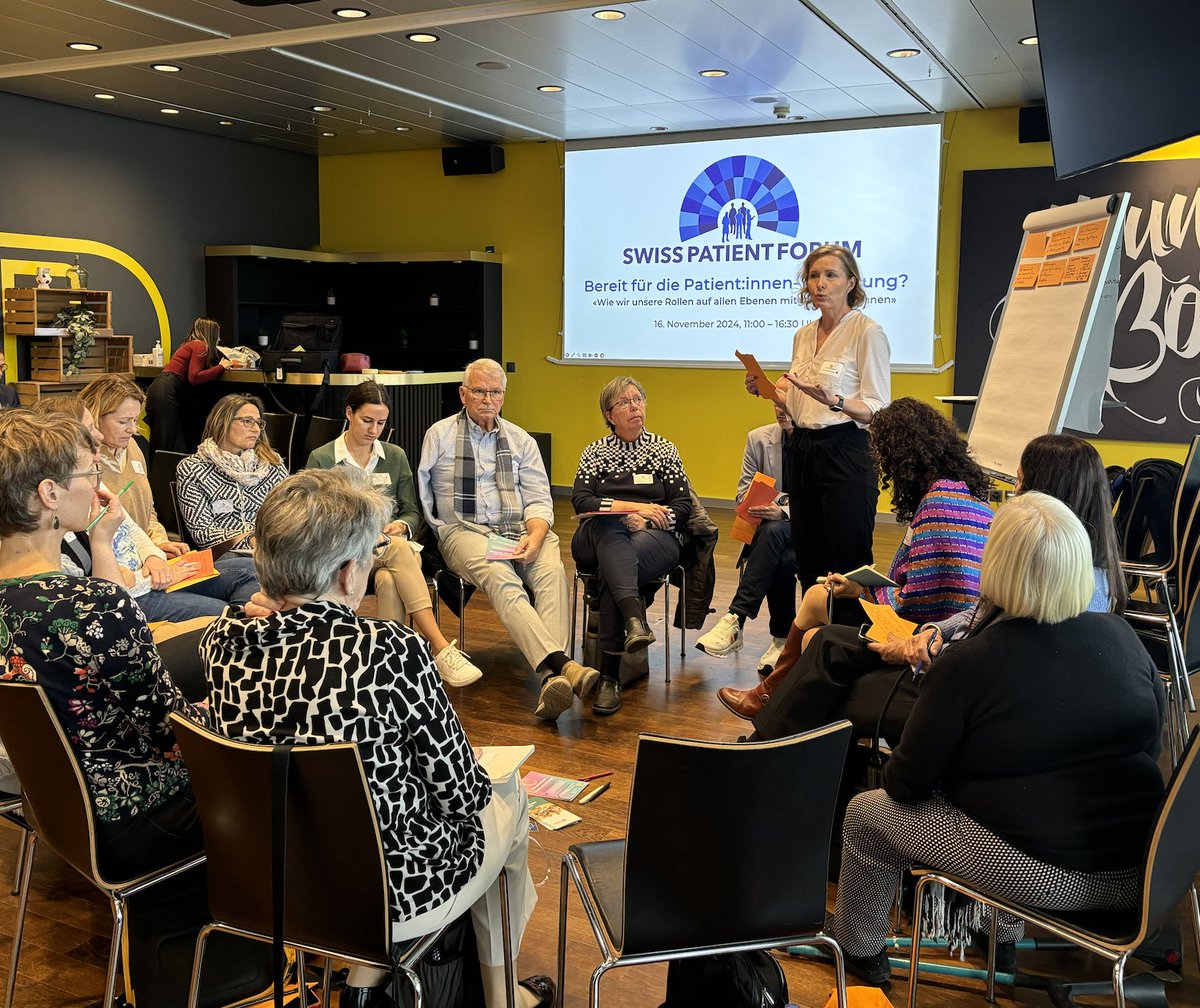 Im Rahmen des Swiss Patient Forum  gab es im Workshop rege Diskussionen zum Thema wie Patient:innen ihre Rollen auf allen Ebenen mitgestalten können. 💪Der Austausch zeigt auf, wie vielfältig  die Perspektiven von Patient:innen-Vertreter:innen sind!✨