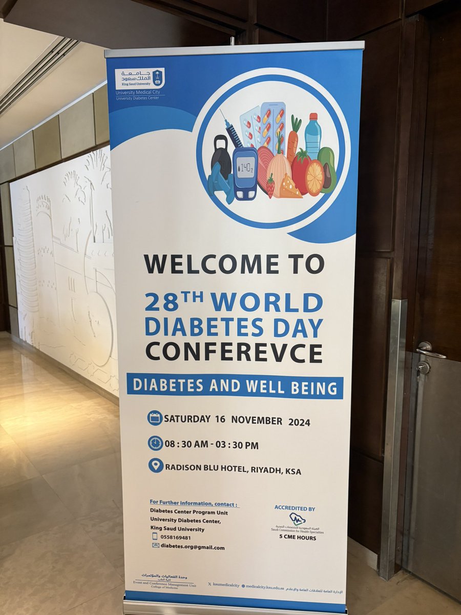 Type 1_Diabetes_Saudi (@type1s) on Twitter photo تشرفت بالمشاركة في مؤتمر اليوم العالمي للسكري تحت رعاية جامعة الملك سعود شكرا ل<a href="/MalsofianiAR/">Mohammed Al-Sofiani</a> والفريق المنظم على تنظيم هذا المؤتمر المهم تشرفت بالمشاركة في مؤتمر اليوم العالمي للسكري تحت رعاية جامعة الملك سعود شكرا ل<a href="/MalsofianiAR/">Mohammed Al-Sofiani</a> والفريق المنظم على تنظيم هذا المؤتمر المهم