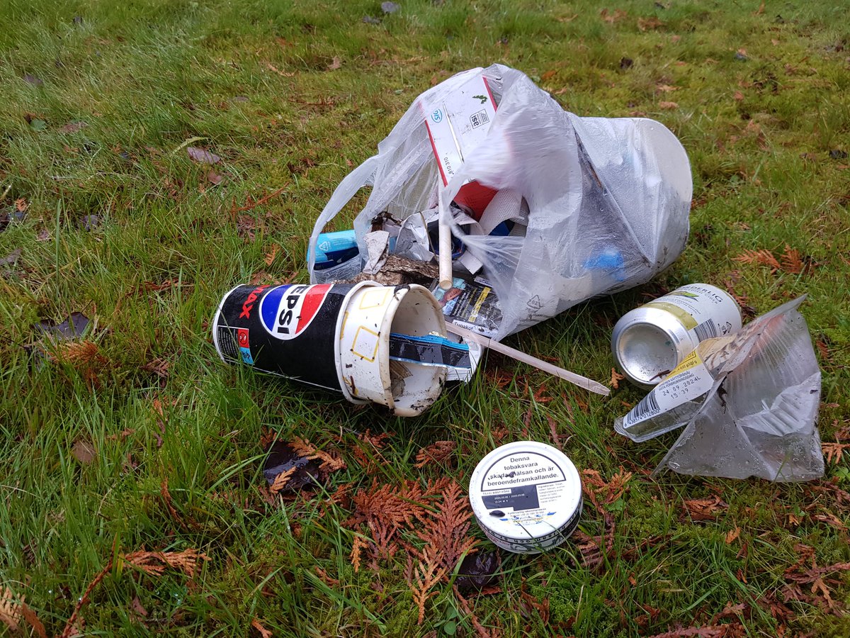 Pitkästä aikaa näissä hommissa. Valitettavasti mikään ei ole muuttunut. Reilun 2 km matkalta tarttui mukaan mm. pahvi- ja metallitölkkejä, limsamukeja, suklaapatukan kääreitä, karkkipusseja, nuuskapurkkeja ja kolmioleipien pakkauksia 🍫🥤🍬🍟 #roskakävely #roadsidetrash