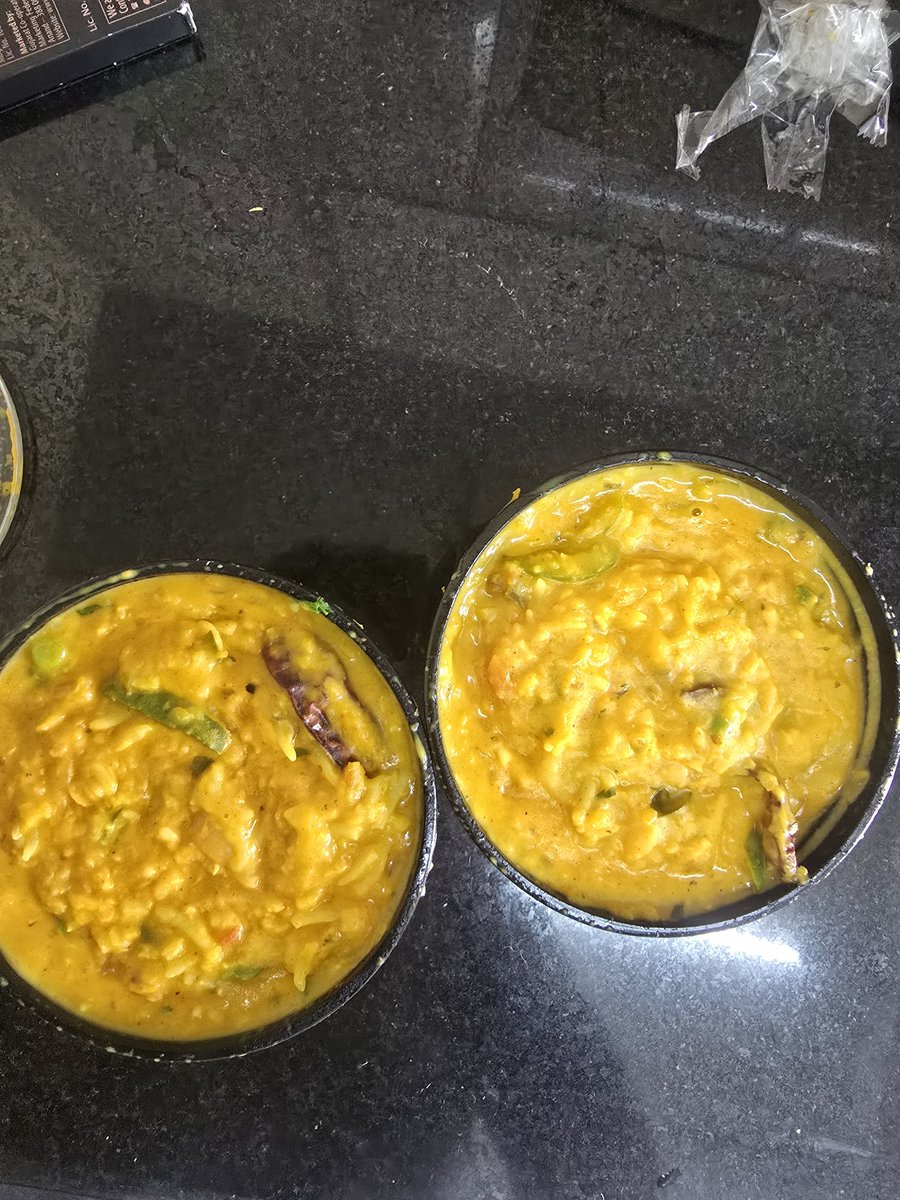 SaiduthV's tweet photo. This is only Dal tadka . @zomato should understand customers are not that blind an dumb to not know difference between Dal and kichdi. Now, what a loss is this where i have spent Rs. 1000 for mere 2 servings of Dal and cant even get genuinely get refund for the first wrong order https://t.co/Ocvim6cDUZ