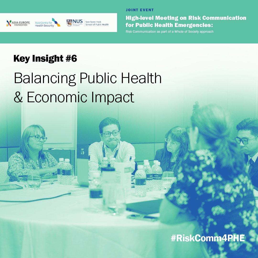 ASEF_PHN's tweet image. ⚖️ #RiskComm4PHE Insight: Balance health &amp;amp; economy in crises. Whole-of-Society collaboration and flexible policies protect lives and support resilience. #PublicHealth #CrisisManagement