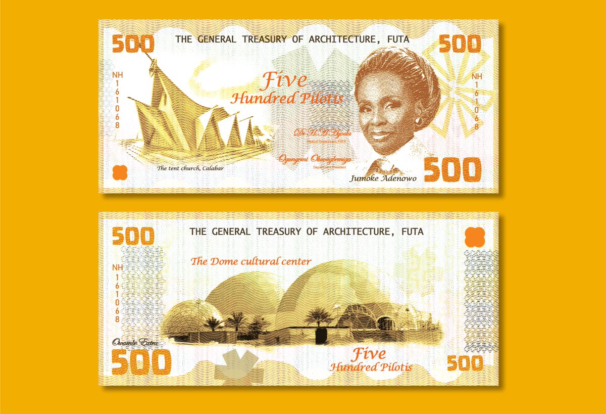 _Obasanjo_'s tweet photo. This Currency design for my departmental dinner. Calls it PILOTIS. https://t.co/isEBWz2mpr