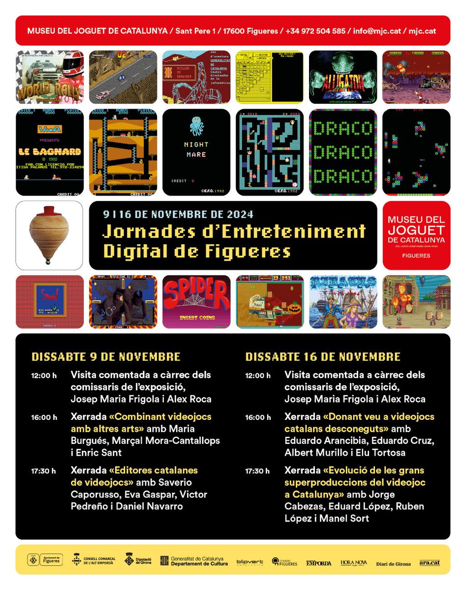 Recreativas.org (@recreativas_org) on Twitter photo Esta tarde tendrá lugar la mesa redonda «Dando voz a videojuegos catalanes desconocidos», con la participación de miembros de <a href="/ArcadesCat/">A.R.C.A.D.E.</a>, <a href="/Arcade_Vintage/">Museo Arcade Vintage</a> y <a href="/Retromaniacs_es/">Associació Retromaniacs</a> en el <a href="/museujoguetcat/">Museu del Joguet de Catalunya</a> y coorganizada por <a href="/Yurink4/">Alex Roca Sánchez</a>.
recreativas.org/noticias/2024/… Esta tarde tendrá lugar la mesa redonda «Dando voz a videojuegos catalanes desconocidos», con la participación de miembros de <a href="/ArcadesCat/">A.R.C.A.D.E.</a>, <a href="/Arcade_Vintage/">Museo Arcade Vintage</a> y <a href="/Retromaniacs_es/">Associació Retromaniacs</a> en el <a href="/museujoguetcat/">Museu del Joguet de Catalunya</a> y coorganizada por <a href="/Yurink4/">Alex Roca Sánchez</a>.
recreativas.org/noticias/2024/…