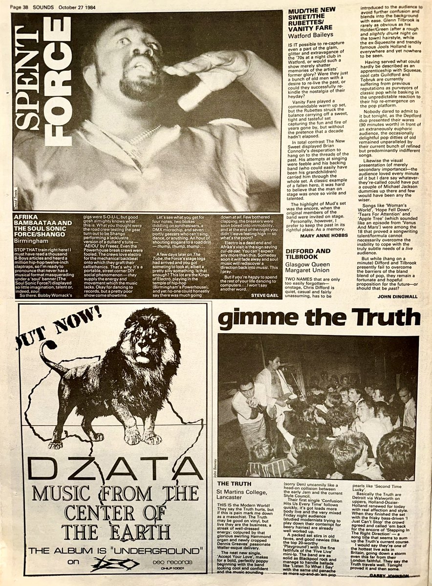 ZoundsAbound's tweet photo. Mary Anne Hobbs is at the Lyceum for #HanoiRocks, Bill Black’s at the Dominion for #AztecCamera John Dingwall is in Glasgow for #DiffordAndTilbrook Tony Mitchell sees #GinaX at Camden Palace &amp; a late 5⭐️ LP review for ‘It’ll End In Tears’ by #ThisMortalCoil 

Sounds Oct 27th 1984 https://t.co/6xqPY6fbl7