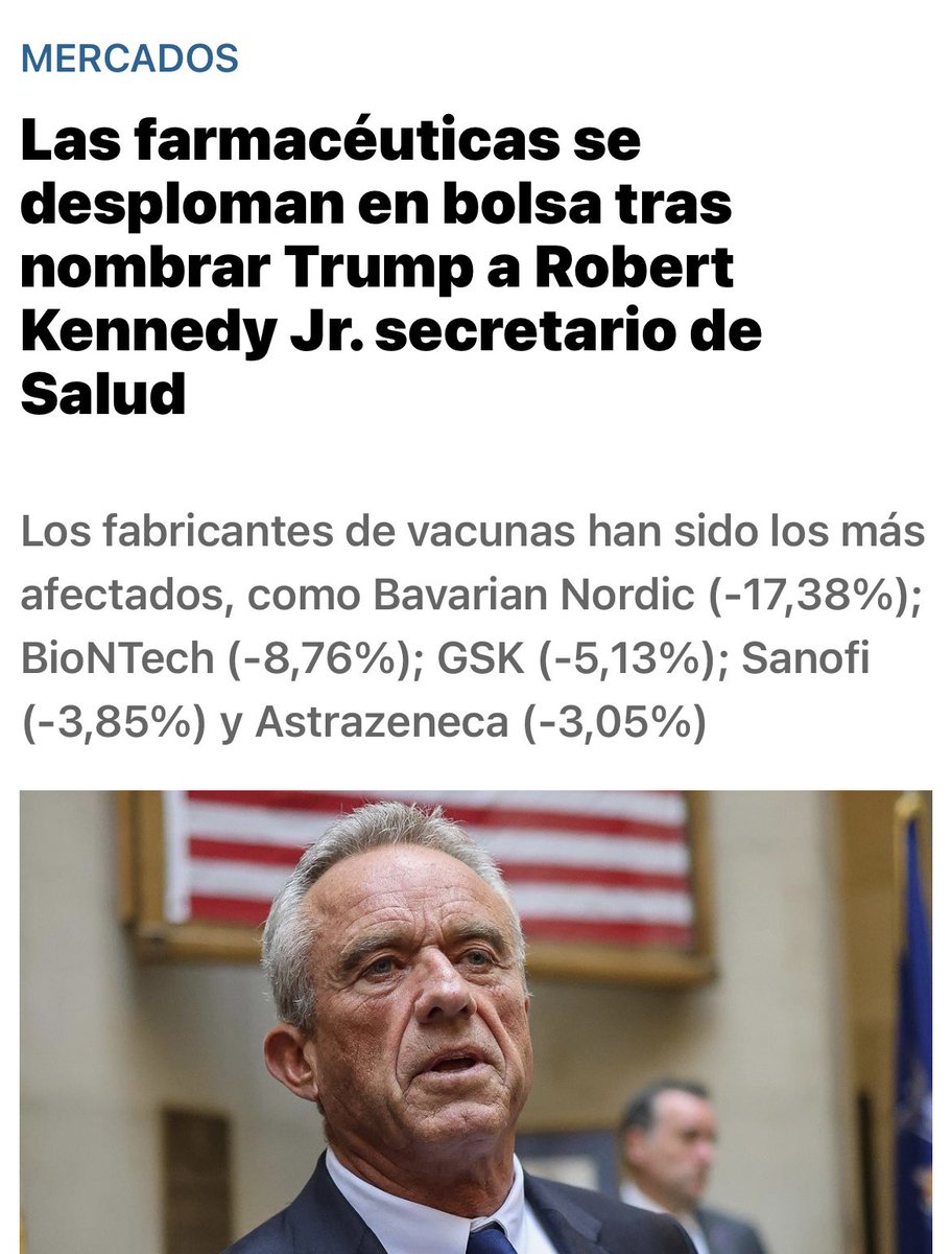 Los accionistas de las empresas farmacéuticas se deshacen de sus acciones porque desde los EEUU la nueva Secretaria de Salud y el Departamento de Estado las investigará. Futuro negro y carcelario para los que manejan a su antojo la OMS, Bill Gates y Fauci.