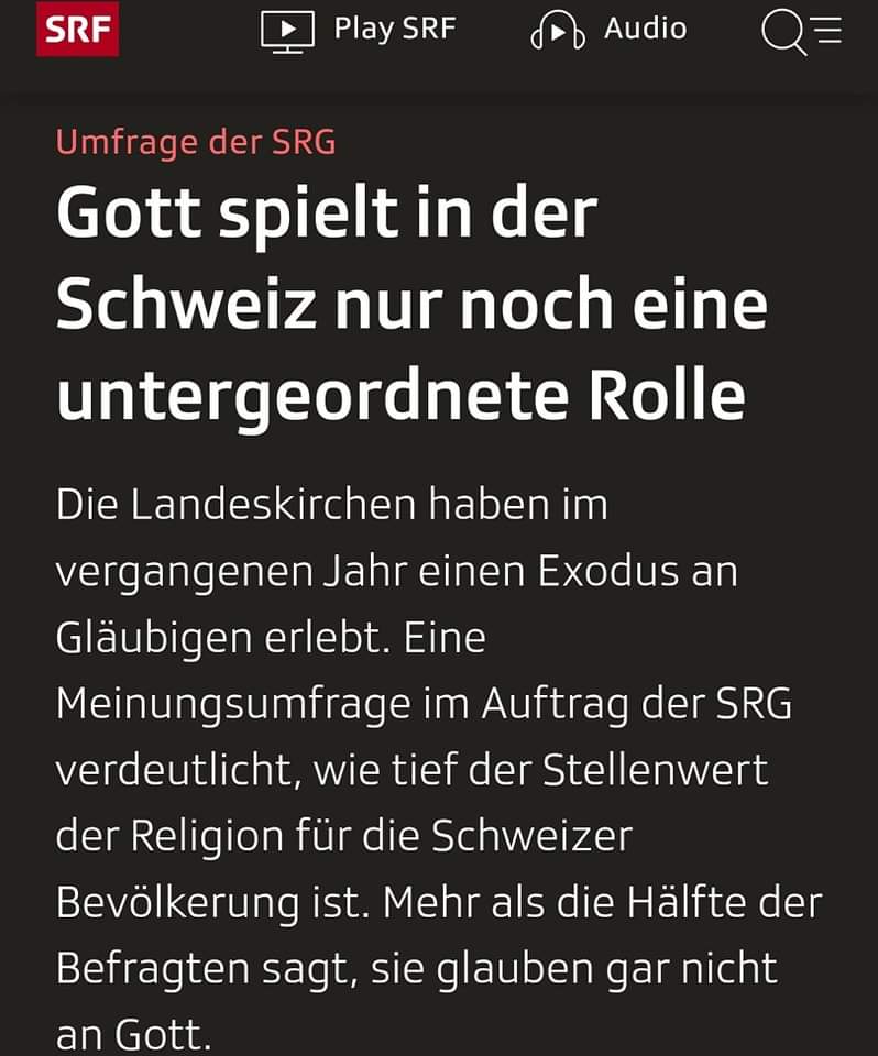 samael_of's tweet photo. "Die katholische Kirche der Schweiz erlebte im Jahr 2023 den mit Abstand grössten Exodus von Gläubigen: 67'497 Personen traten aus, im Vergleich zu 34'561 im Jahr zuvor. Auch die ev.-ref. Kirche verzeichnete einen Höchststand an Austritten: 39'233, gegenüber 30'102 im Jahr 2022." https://t.co/uW49fE7qWm