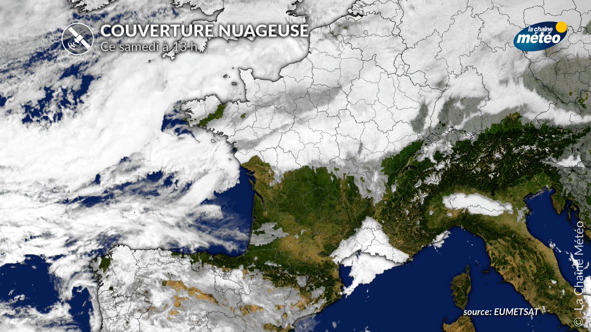 lachainemeteo's tweet photo. 🌡️ Gros contraste cet après-midi : le ressenti est #hivernal🥶 dans l'est avec 3°C à 7°C de l'Anjou au Grand Est, alors que la #douceur🌞printanière résiste au sud de la Garonne avec 20°C au sud de l'#Aquitaine. https://t.co/id2ydB2VN6