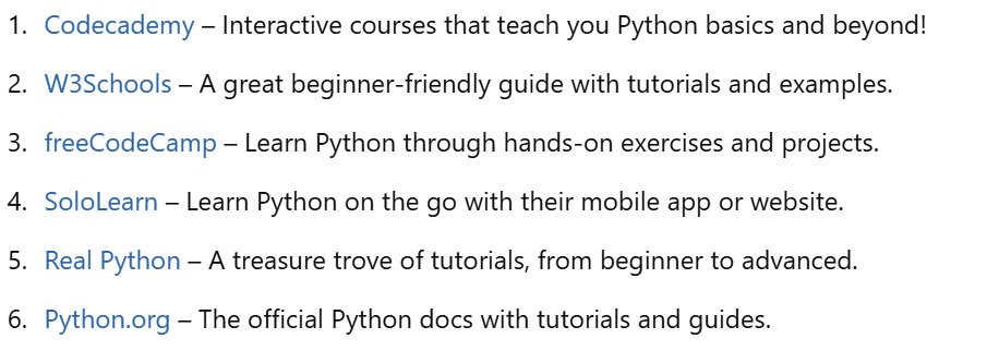 kundankuma82593's tweet image. Want to learn Python for FREE? 

Here are 6 awesome websites where you can start your Python programming journey—without spending a dime! 

#LearnPython #FreeCodingResources #PythonProgramming #TechSkills #CodingJourney