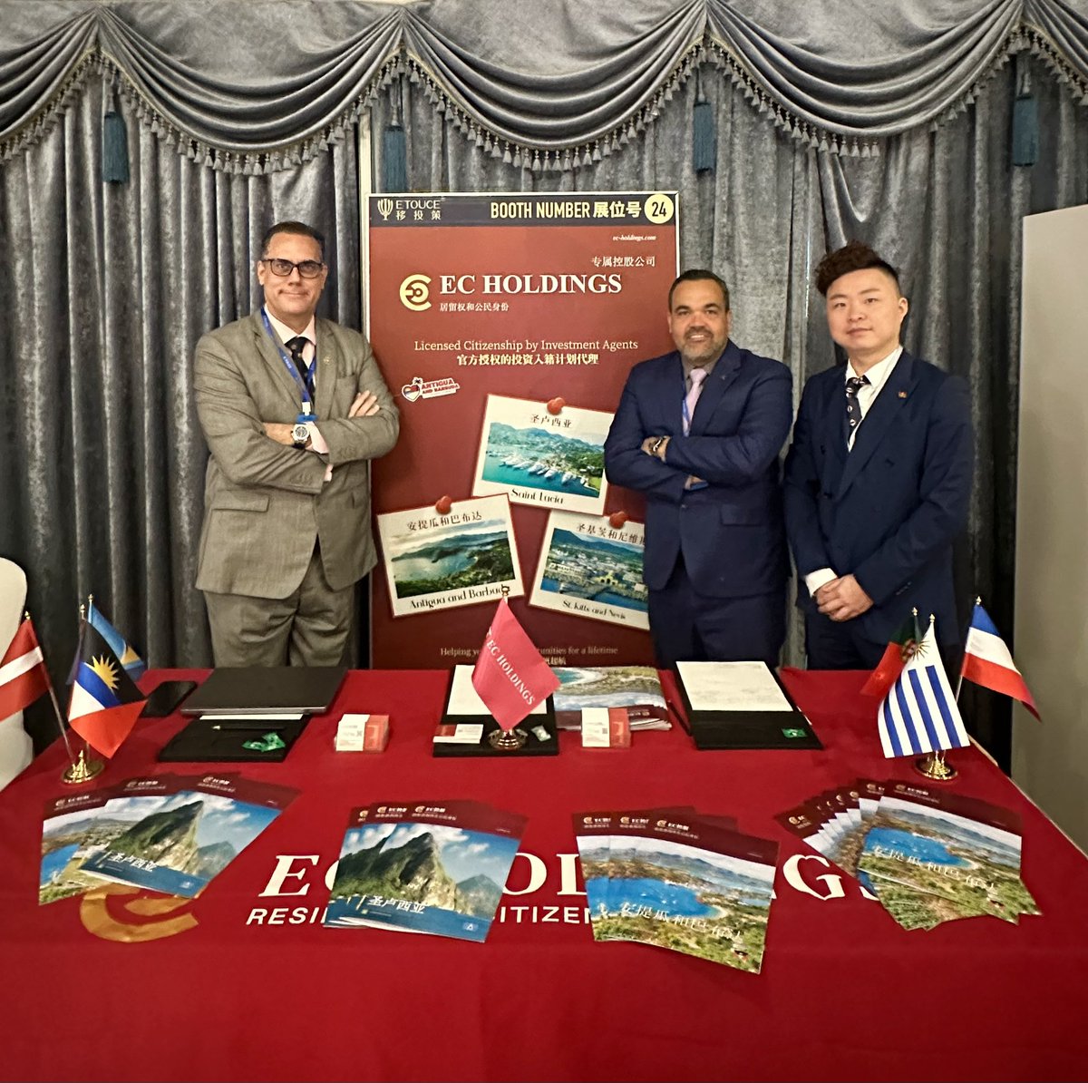 ec_holdings's tweet photo. Three of our partners man our booth at #Etouce’s 30th Industry Elite Convention 2024 in Shanghai, China.
#CBI #GoldenVisa #SecondPassport https://t.co/5ydDziF8aB