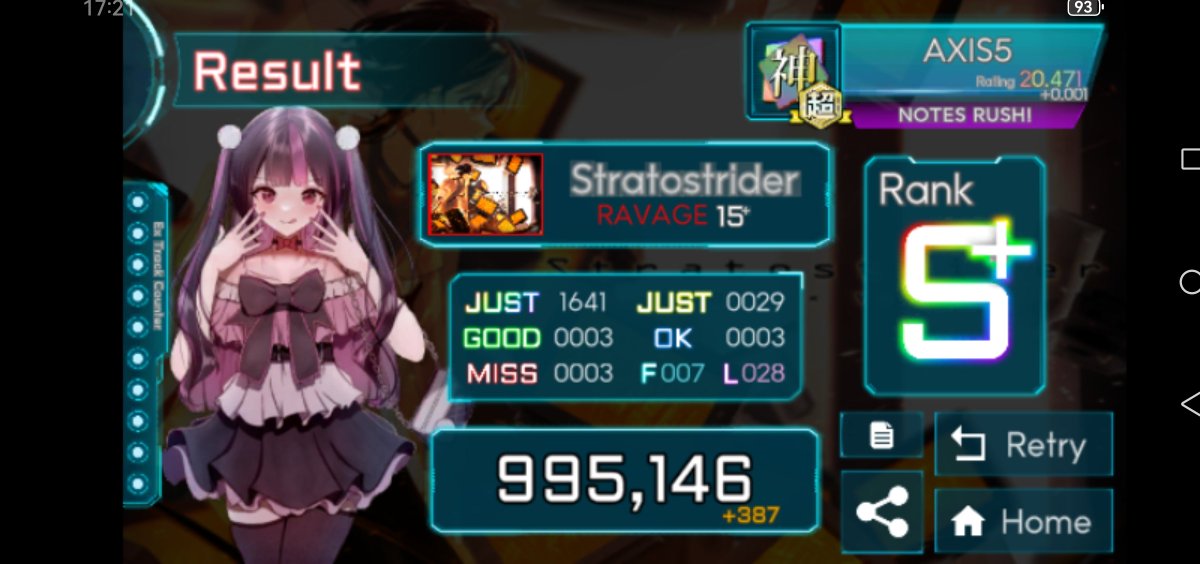 AXIS5Hacker's tweet photo. #TAKUMI_Cubic
I'm back
Statrostrider RVG15+ is too insane, and the MASTER diff looks like a fake 14.0
I died 6 times trying to unlock it. All in the "death crosshand" part.

Btw I've updated the difficulty constant table pinned on my profile. https://t.co/X740busomT