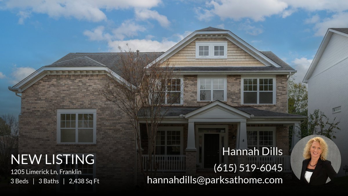 HDills's tweet photo. 📍 New Listing 📍 Take a look at this fantastic new property that just hit the market located at 1205 Limerick Ln in Franklin. Reach out here or at (615) 519-6045 for more information!

Hannah Dills, PARKS Realtor https://t.co/ClWqKLSJMU https://t.co/ZUG7BirMIZ