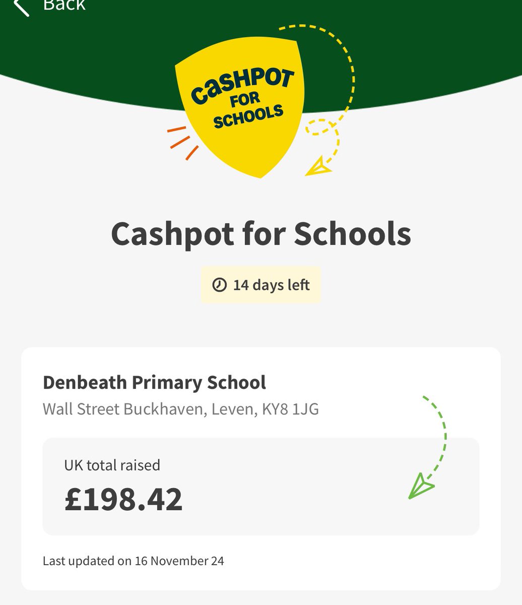 Still a couple of weeks to take advantage of this opportunity to raise funds for the school. #PenniesMakePounds 😃