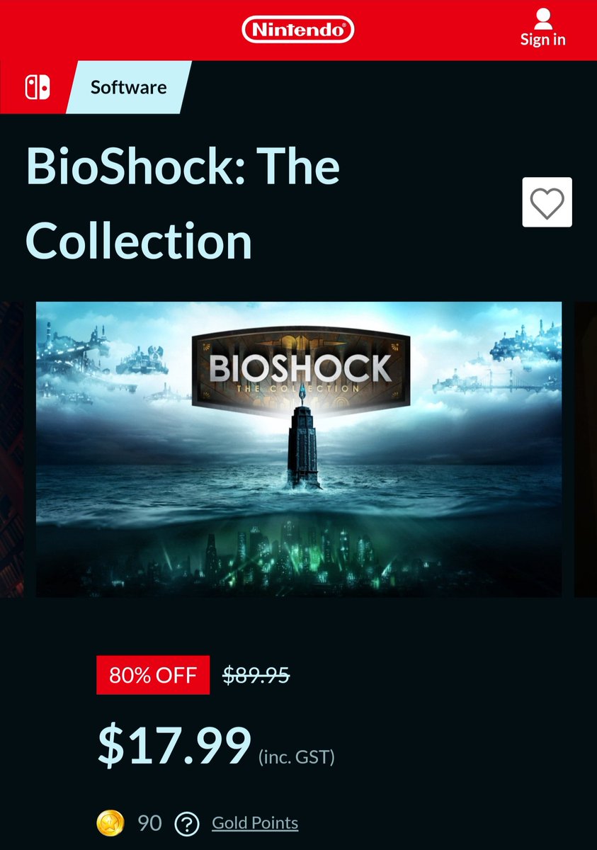 GameSlayer63's tweet photo. I See Bioshock: The Collection For Nintendo Switch Is Only $17.99 on The Nintendo eShop Right Now #BioshockTheCollection #NintendoSwitch #BioshockRemastered #Bioshock2Remastered #BioshockInfinite #NintendoSwitch #Australia #NintendoeShop #Nintendo #Gamer #Gaming https://t.co/pGsmdrzSHG