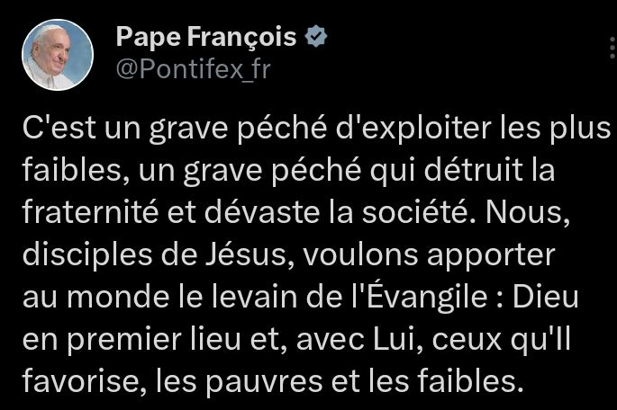 luckybasianga's tweet photo. Le Tweet du Pape François de ce samedi 16 novembre 2024 dans son compte pontifex X https://t.co/w2D58iAUg1