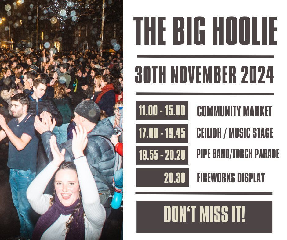 🎉 2 weeks to go until the Big Hoolie! 🎉

Join us on 30th November to celebrate St Andrew's Day! This year’s Big Hoolie promises a day filled with excitement- stretching from the West Port Arch to the Bell Street roundabout, we have something for everyone in the community.