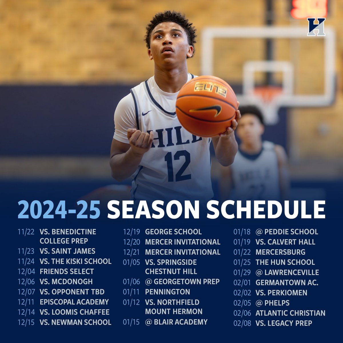 Excited for the many challenges ahead. Kicking off season with 2pm home scrimmage today vs Army Prep. Hope to see you there or catch us on livestream at locallive.tv #HillPride