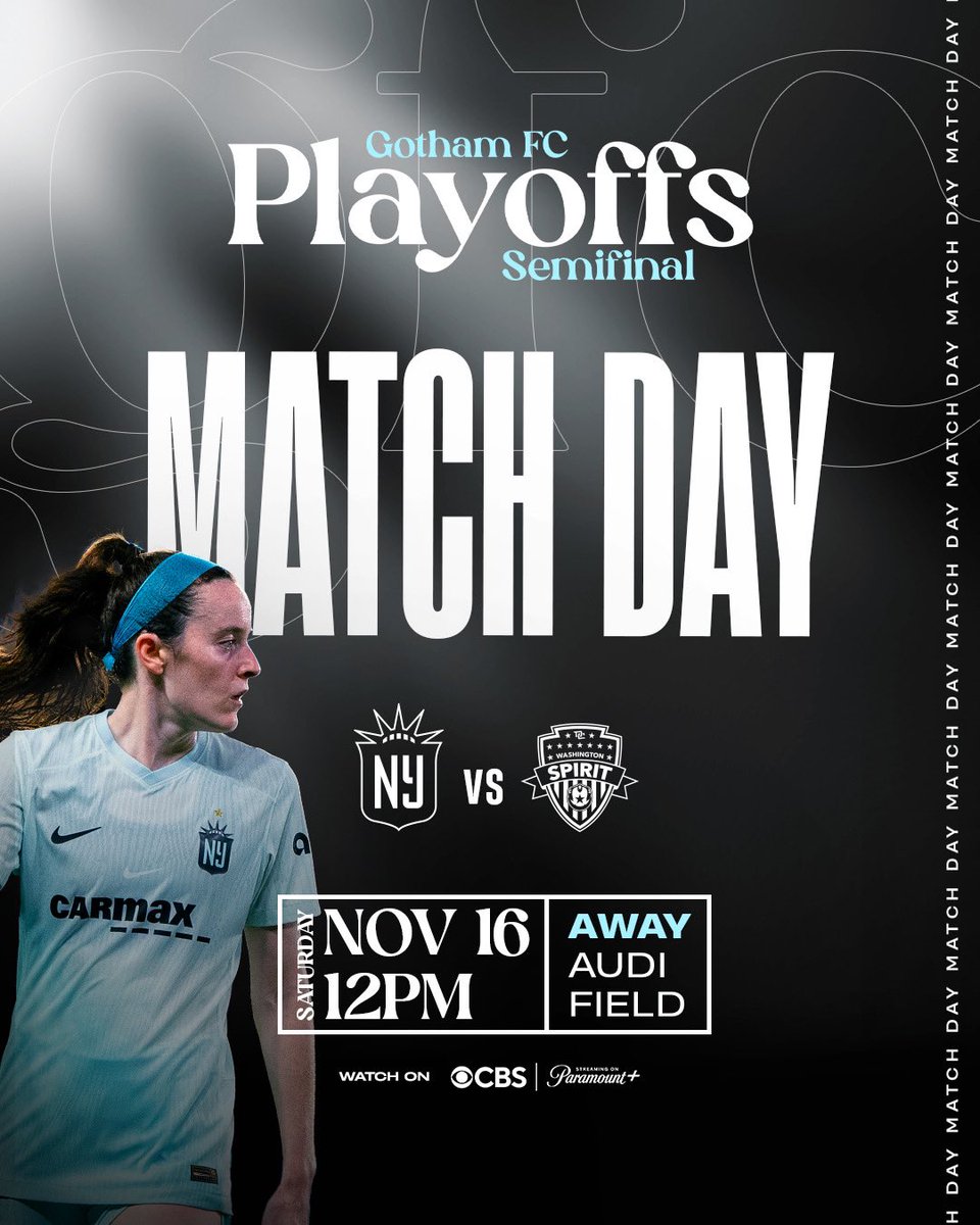 Gotham FC (@gothamfc) on Twitter photo ๐ฃ๏ธ TELL A FRIEND TO TELL A FRIENDโฆ
Itโs ON for the <a href="/NWSL/">National Womenโs Soccer League</a> semifinals!! Watch it on @cbssports or <a href="/paramountplus/">Paramount+</a> at NOON. ๐ ๐ฃ๏ธ TELL A FRIEND TO TELL A FRIENDโฆ
Itโs ON for the <a href="/NWSL/">National Womenโs Soccer League</a> semifinals!! Watch it on @cbssports or <a href="/paramountplus/">Paramount+</a> at NOON. ๐