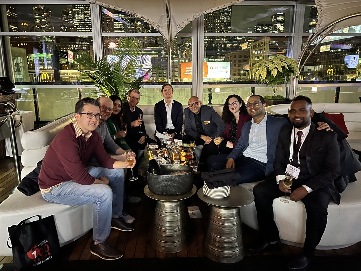 DSadlerMD's tweet photo. @datsunian @vgzmd @DrGuptaD @JD_Bennetts @md_addison @avirupguha @A_SteinMerlob Great get together with friends with master planner @DrRohitMoudgil  #GCOR #AHA2024 #Chicago @AHAScience @ICOSociety https://t.co/7q1KqWXX9h