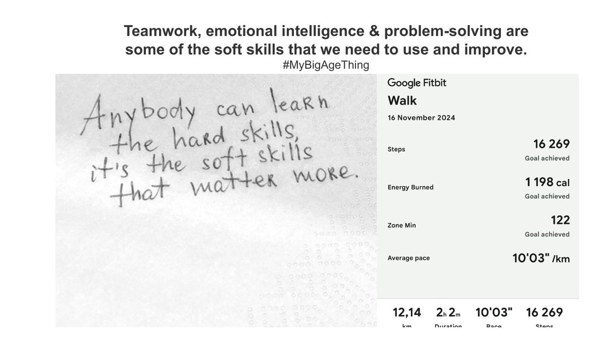 philemonmashapa's tweet photo. We need several soft skills in our careers, including teamwork, emotional intelligence &amp; problem-solving. Not just hard skills. #MyBigAgeThing #RunningWithTumiSole https://t.co/BTyYvIH60r