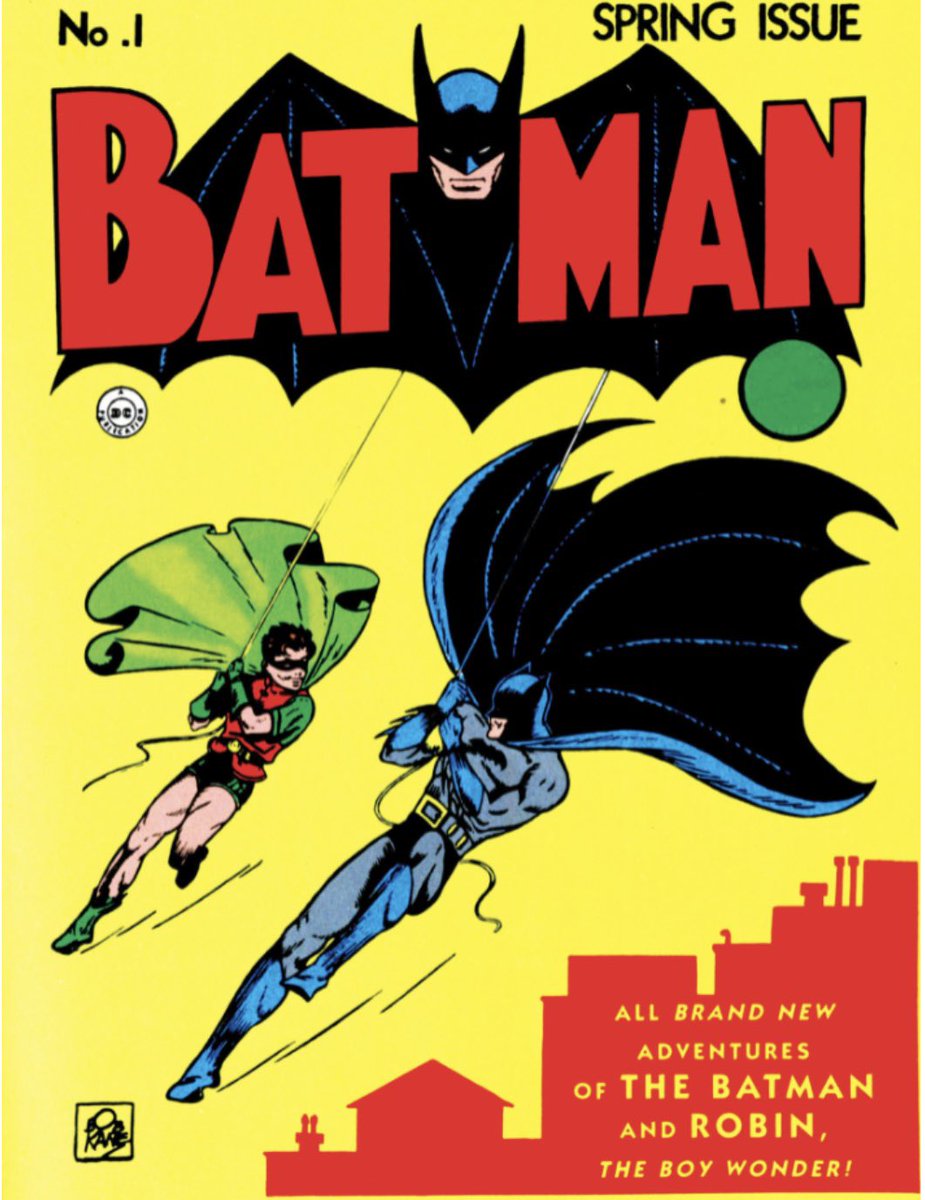MetroPHXSports's tweet image. Batman #1. #BobKane and company. Published in April 1940. Reprints Batman’s origin from Detective Comics 33. Also features the first appearance of the Joker as well as the first appearance of the Cat, who later became Catwoman. Also contains the first Batman and Robin pinup.
