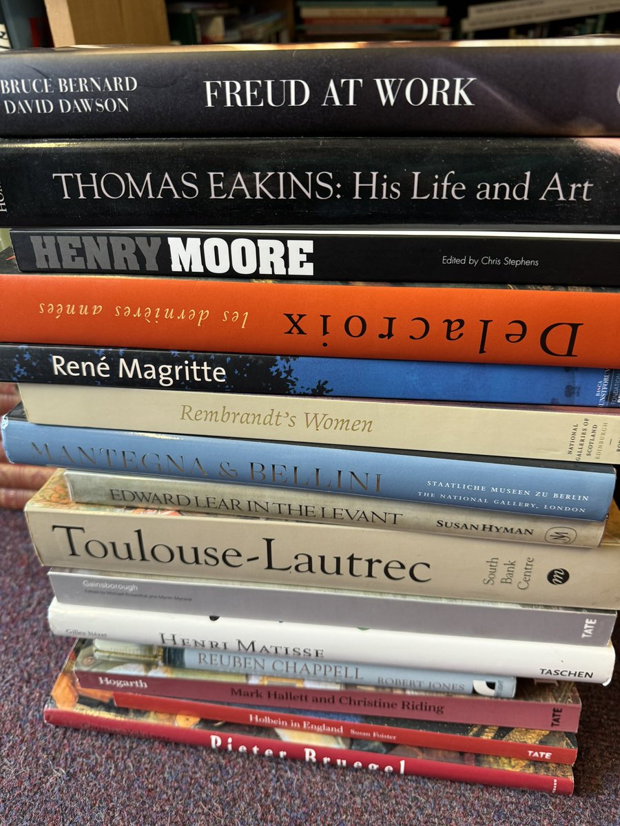 Bottbooks's tweet photo. The art books just keep on coming. We’ve been finding space for them on the #felixstowe shelves this morning https://t.co/wuRfKl32lP