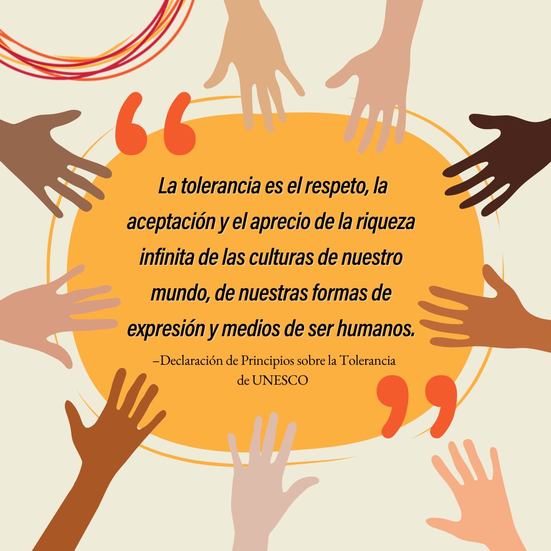 nuevas_tacticas's tweet photo. Aceptar. Respetar. Valorar. Celebrar. ✨

Defender los derechos humanos es luchar contra la intolerancia.

Consulte las tácticas no violentas de Nuevas Tácticas para combatir la intolerancia y la discriminación 👉🏼 https://t.co/LbZOajyJcW

#DíaInternacionaldeLaTolerancia https://t.co/7dleyNKVxZ
