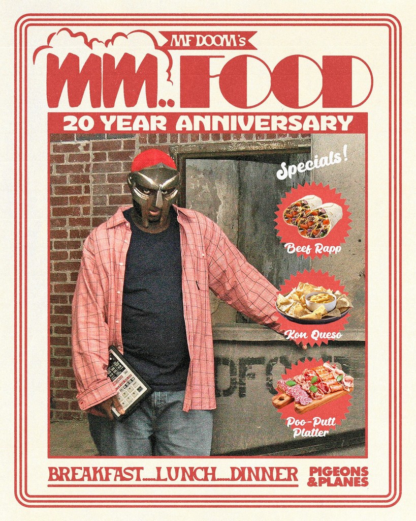 PigsAndPlans's tweet photo. Happy 20th birthday to 'MM..FOOD.'

It capped an incredible 2004 for @MFDOOM, who had also released 'Madvillainy' and 'Venomous Villain' earlier in the year. https://t.co/R9vBLg36S8