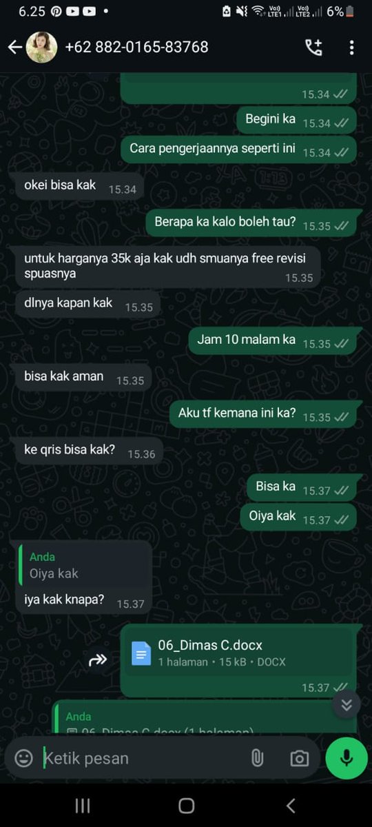 hymatchaaa's tweet photo. JOKI NIPU
Lo bener2 ya gw lagi perlu banget, lo klo mo cari rejeki plis jn bikin orang yg lagi urgent banget njg. Gw mah gmasalah ya lo lebih tua dari gw, klo lo kya anjg gw bakal anjgin. Gw mau lo minta maaf, gw sengaja percaya sm lo ya ngetd
0882016583768
#zonauang️ https://t.co/yhPrYWiWyM