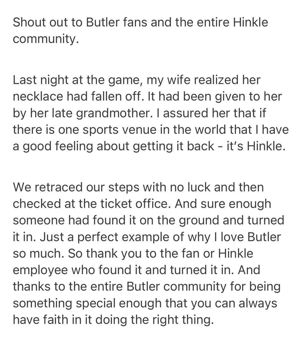 This was posted in the Butler fan forum last night. Heart warming. 

Love you all, Dawgs.