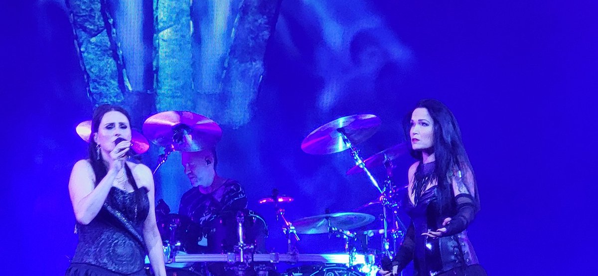 dhealy64's tweet photo. Can't believe my two favourite front ladies were on the same stage together. They were awesome last night in Cardiff. They rocked @WTofficial @tarjaofficial https://t.co/EQl5OraUuu