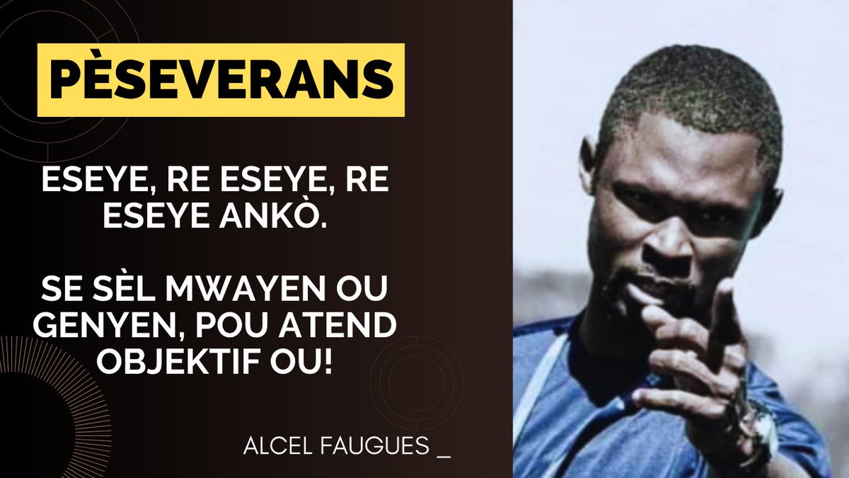 DT_FAUGUES's tweet photo. ESEYE, RE ESEYE, RE ESEYE ANKÒ.

SE SÈL MWAYEN OU GENYEN POU ATEND OBJEKTIF OU! https://t.co/NBc6EgdYEE