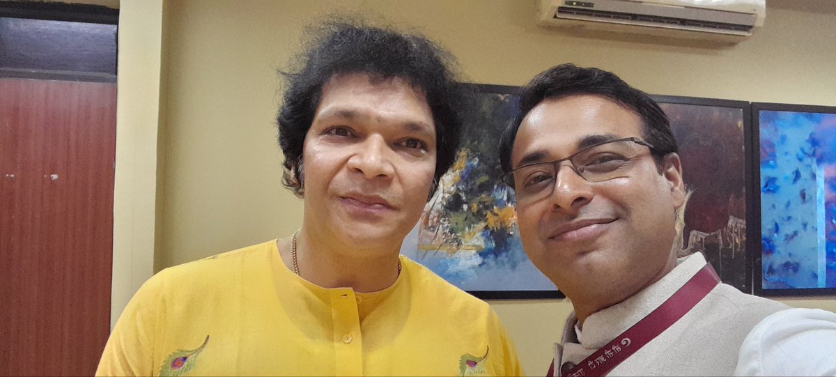 dibakar_ccrt's tweet photo. With Indian flute Maestro Rakesh Chaurasiya Ji during Kaveri Meets Ganga Festival at CCRT. https://t.co/3f0xahyeXF