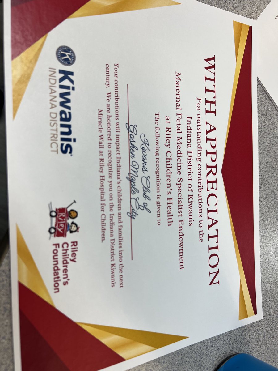 Kiwanis doing good things for Riley Children’s Hospital! ⁦<a href="/Kiwanis/">Kiwanis</a>⁩