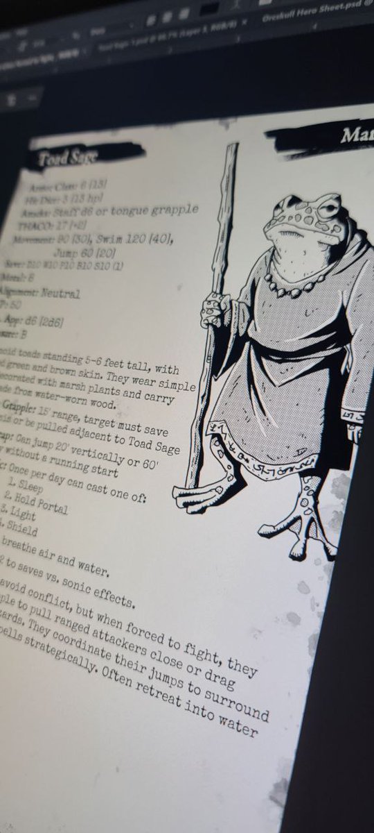 mstephenjoy's tweet photo. Another monster for my zine. #dnd #dnd5e #ttrpgartist #ttrpgcommunity #ttrpg https://t.co/eLXrLtJSXq