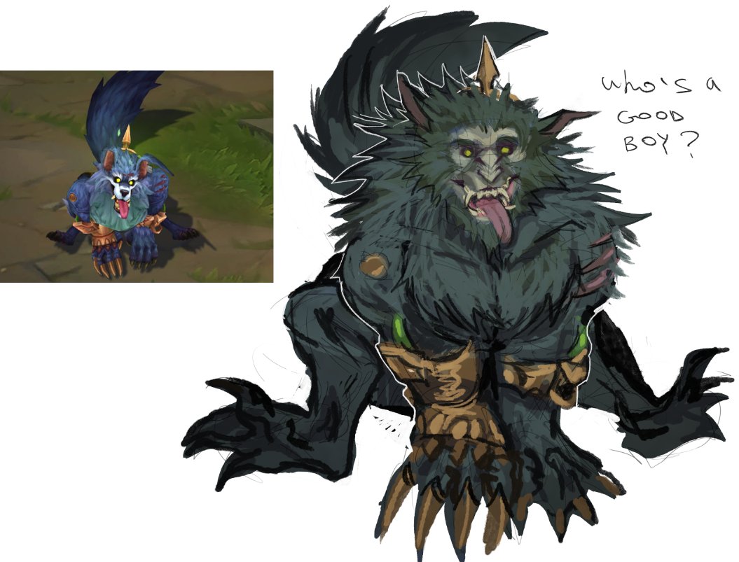 komainthe_coma's tweet photo. riot: *drops arcane warwick epic skin* 
this single emote:

#Arcane https://t.co/ctQ2TGkEVU