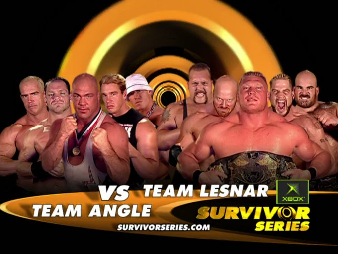 wrestle_hist's tweet photo. 11/16/2003
Team Angle defeated Team Lesnar at Survivor Series from the American Airlines Center in Dallas, Texas.
#WWE #SurvivorSeries #TeamAngle #KurtAngle #ChrisBenoit #Bradshaw #JohnCena #HardcoreHolly #TeamLesnar #BrockLesnar #BigShow #NathanJones #MattMorgan #ATrain https://t.co/dAMzLcmVYt