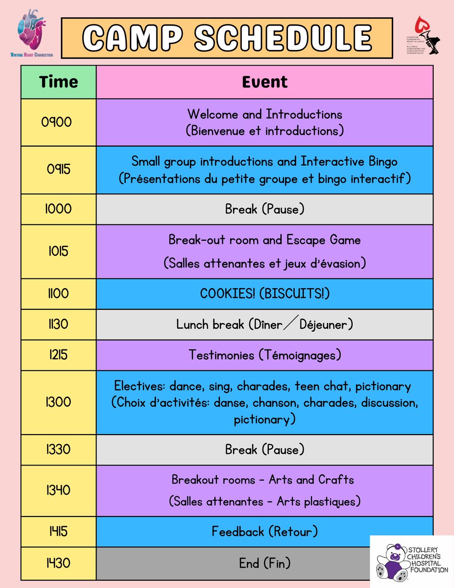 cchaforlife's tweet image. 1 week until Virtual Heart Camp begins! Our dedicated volunteers have been hard at work preparing boxes and activities for you. 
We can't wait to come together on November 23, 2024 at 9:00am Central Time / 11:00 am ET🍪 🎉 

#Heartcamp #virtualcamp #CHD #cchaforlife