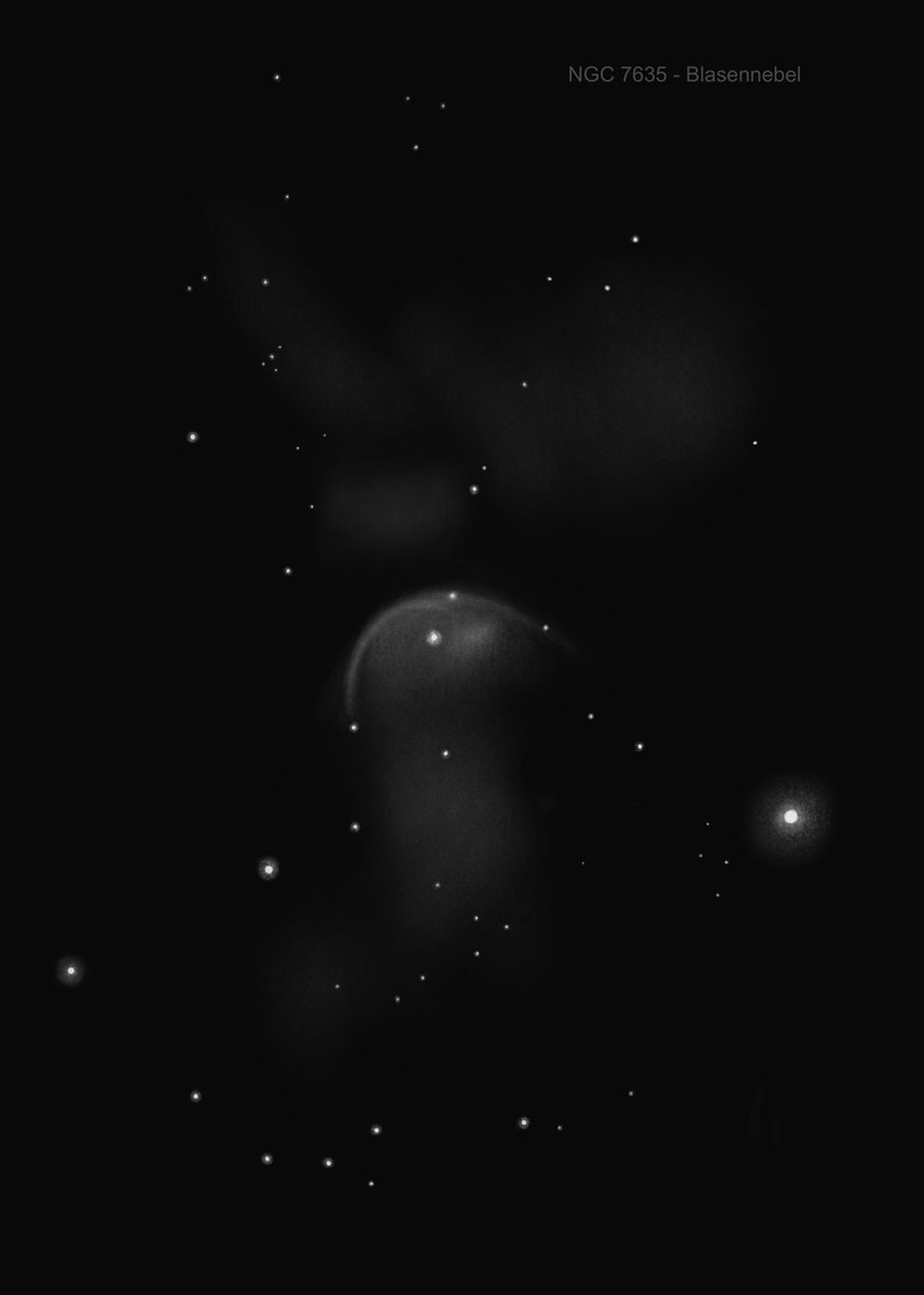 EstelarDe's tweet photo. The so called “Bubble-Nebula” seen through a 20” Dobson from the isle of La Palma last December. No filter was used. Interestingly the whole Bubble could no be seen. https://t.co/8DFkfvJCy9