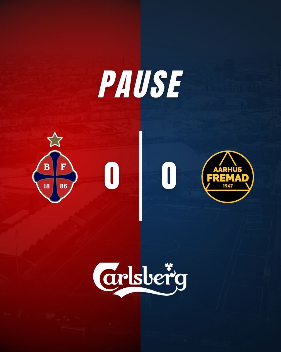 PAUSE ⏸️

Første halvleg ender målløst i silende regn.

Nu skal vi have scoret i 2. halvleg!

Kom så FREM 🔴🔵