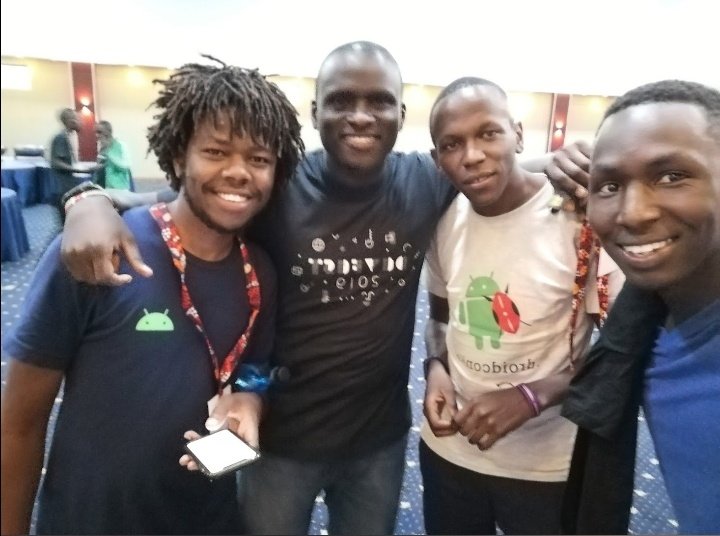 Google reminded me of this photo taken during the 2019 devfest in Kisumu. One is a principal engineer, one an engineering manager, one a Google Developer Expert, and me dearly loved by my parents.
