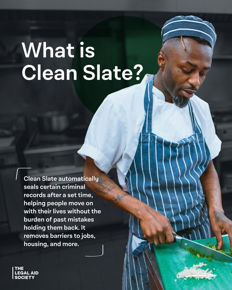 🌇Wake up, NY! It’s a new day. Clean Slate goes live today.

This new law will automatically seal certain criminal records, removing barriers to jobs, housing, and more, all while helping our communities thrive.

Learn more: cleanslateny.org/faq