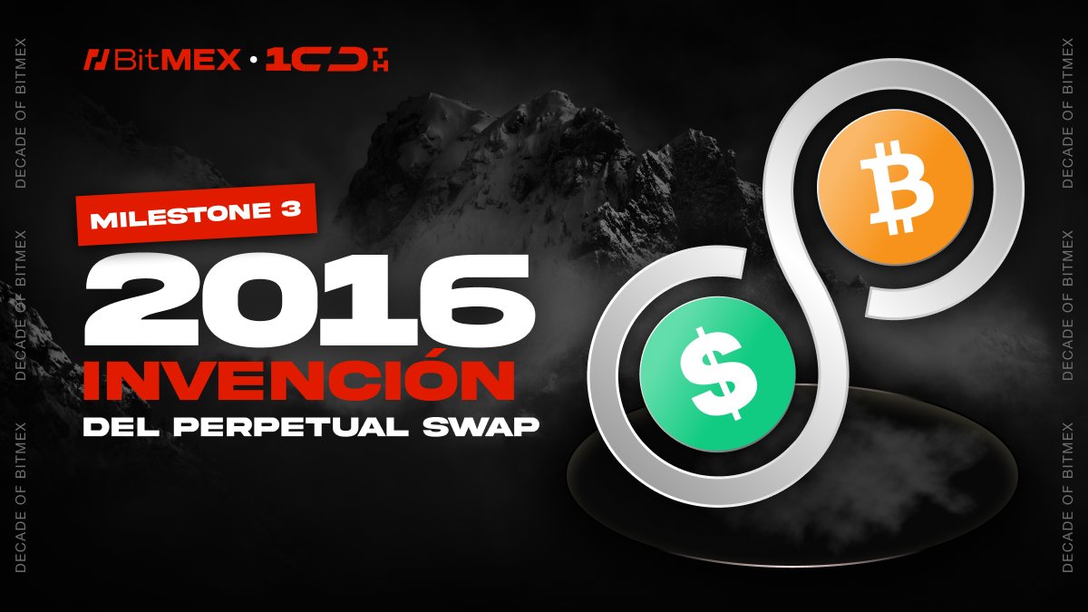 T-8 para llegar a los 10 🎂

Hito 3️⃣: Inventamos el perpetual swap, el producto derivado más negociado hasta la fecha. Comparte la noticia y participa en nuestro sorteo diario de 100 USDT.

Para participar:
✅ Sigue a <a href="/BitMEX_es/">BitMEX en Español</a>
❤️ Dale Me Gusta y RT a este post
💙 Comenta