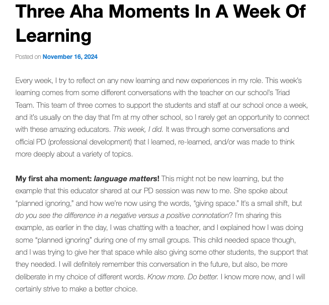 avivaloca's tweet image. It was the teacher on our Triad Team who inspired this post this week. What did you learn this week? adunsiger.com/2024/11/16/thr… #onted #edchat #spedchat #udl